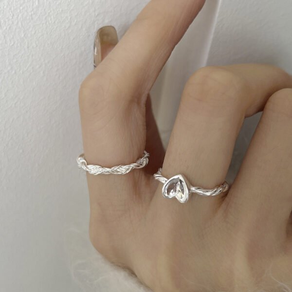 Minimalist Twisted Woven Love Ring - Image 4