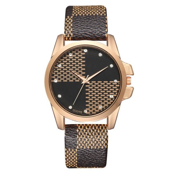 Fashion Personality Plaid Men's Casual Watch - Image 2