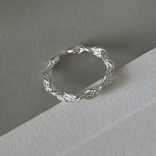 Minimalist Twisted Woven Love Ring - Image 5