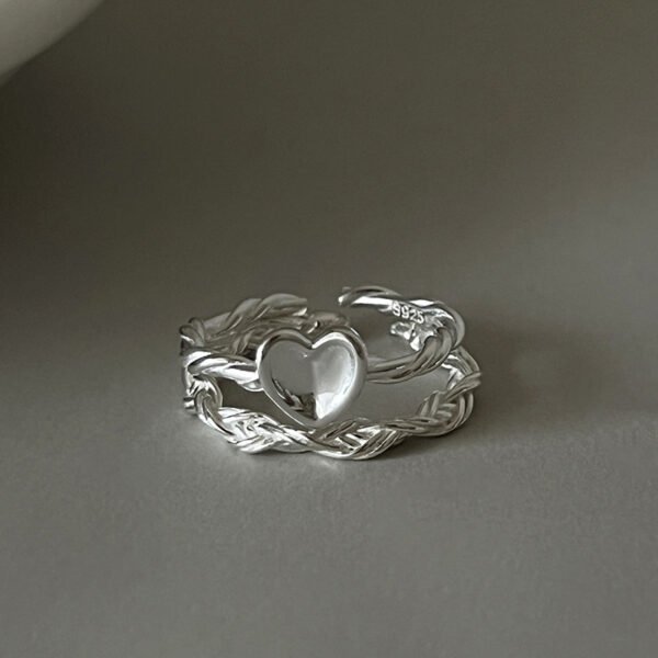 Minimalist Twisted Woven Love Ring - Image 6