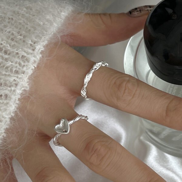 Minimalist Twisted Woven Love Ring - Image 3