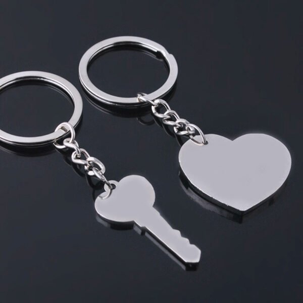 Heart-shaped Keychain English Secret Love Keychain Couple Keychain - Image 5